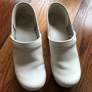 Dansko white clogs